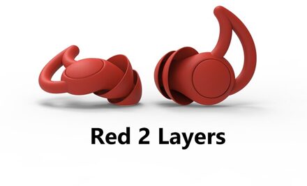 Comfort Slapen Oordopjes Ruisonderdrukking Slaap Soft Oordopjes Noise Cancelling Ear-Bescherming Afscherming Werk Reizen Muziek Noise rood 2