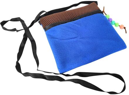 Comfort Small Animal Hamster Carrier Outdoor Travel Handbag Mesh Oxford Single Shoulder Bag Sling Mesh Travel Shoulder Bag blauw