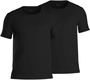 Comfort T-shirt O-hals 2-pack zwart - XXL