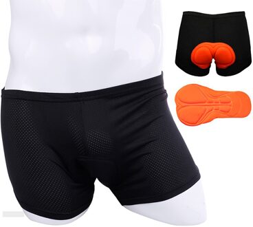 Comfortabel Ondergoed Spons Gel 3D Padded Fiets Korte Broek spodenki rij Bike Korte Fietsbroek Unisex Zwarte Fiets XL