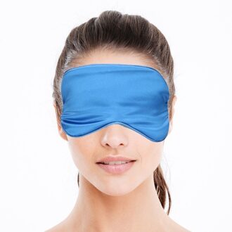 Comfortabel reismasker/ slaapmasker luxe kobalt blauw - Slaapmaskers