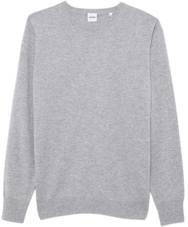 Comfortabele Cashmere Crewneck Sweatshirt Aspesi , Gray , Heren - 3XL