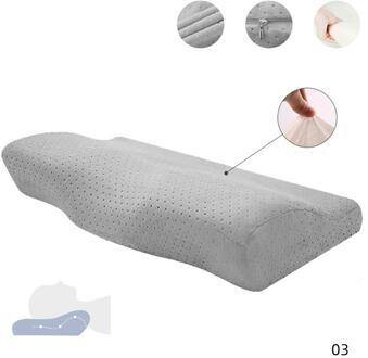 Comfortabele Cervicale Orthopedische Kussens Latex Nek Zorg Traagschuim Slapen Slaapkamer Kussen Hals Ondersteuning Travesseiro grijs