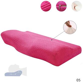 Comfortabele Cervicale Orthopedische Kussens Latex Nek Zorg Traagschuim Slapen Slaapkamer Kussen Hals Ondersteuning Travesseiro roos rood