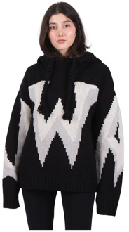 Comfortabele en stijlvolle hoodie JW Anderson , Black , Dames - Xl,L,Xs,2Xs