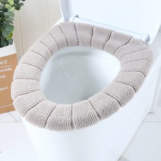 Comfortabele Fluwelen Coral Badkamer Toilet Seat Cover Winter Wc Cover Huishoudelijke Closestool Mat Seat Case Deksel Deksel Rood