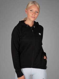 Comfortabele Full Zip Hoodie Zwart - M