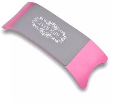 Comfortabele Nail Art Kussen Hand Holder Kussen Plastic & Siliconen Kussen Nail Arm Rest Manicure Tool Apparatuur roze