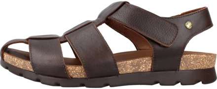 Comfortabele platte sandalen voor mannen Panama Jack , Brown , Heren - 40 EU