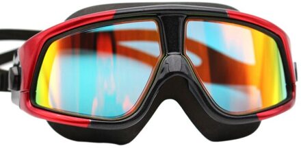 Comfortabele Siliconen Groot Frame Zwemmen Bril Zwembril Waterdicht Anti-Fog Uv Mannen Vrouwen Zwemmen Masker Met Case ZYR