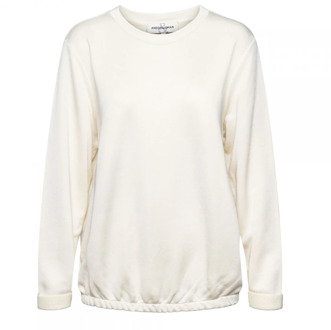 Comfortabele Sweatshirt met Geborduurd Logo &Co Woman , White , Dames - Xs,3Xl