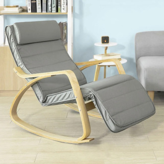 Comfortable Relax Rocking Lounge Chair Recliner with Footrest Design SoBuy FST16-DG