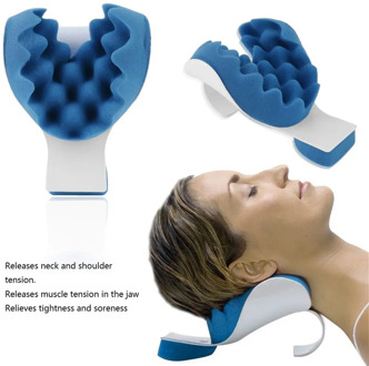Comfortably Neck Pillow Shoulder Relaxer Massager Pillow Support Tension Reliever Pillow Soft Sponge Releases Muscle Bed Pillow
