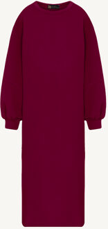 Comfy Oversized Sweater Dress Burgundy Bordeauxrood
