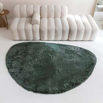 Comfy Vloerkleed - Stone Tapijt - 110 x 165 cm - Mosgroen