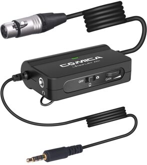 Comica Linkflex AD1 Microfoon Voorversterker Adapter Xlr Naar 3.5 Mm Audio Adapter Voorversterker Voor Dslr Camera Camcorder En Smartphone 5d 6d 7