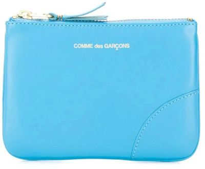 Comme Des Garçons Blauwe Sa8100 Portemonnee met Ritssluiting Comme des Garçons , Blue , Dames - ONE Size