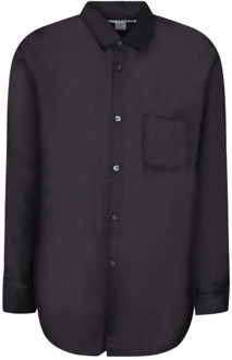Comme Des Garçons Klassieke Kraag Overhemd met Lange Mouwen Comme des Garçons , Black , Heren - L,M