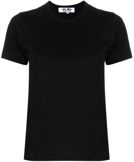 Comme Des Garçons Stijlvolle Zwarte Gebreide T-Shirt Comme des Garçons , Black , Dames - L,Xs