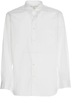 Comme Des Garçons Witte Katoenen Overhemd met Kraag Comme des Garçons , White , Heren - S