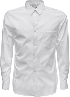 Comme Des Garçons Witte Poplin Overhemd Comme des Garçons , White , Heren - Xl,S,Xs