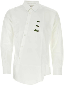 Comme Des Garçons Witte Poplin Overhemd - Klassieke Stijl Comme des Garçons , White , Heren - M,S