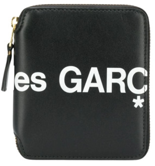 Comme Des Garçons Zwarte leren portemonnee met ritssluiting Comme des Garçons , Black , Heren - ONE Size