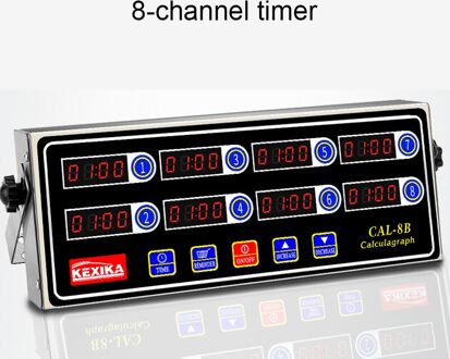 Commercial eighth 8 channel key kitchen timer Digital button timing reminder Restaurant loud Alarm Countdown Hamburger shop