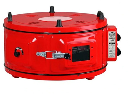 Commercial Round Bench 220v Drum Oven,Bakery Oven Cake Snack Cookie Roaster Pizza Multipurpose Oven including 1xpan Red Colour