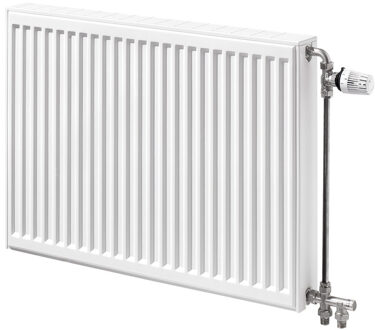 Compact All In paneelradiator 40x100cm type 22 1245watt 4 aansluitingen Staal Wit Glans