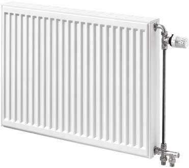 Compact All In paneelradiator 40x120cm type 33 2053watt 4 aansluitingen Staal Wit Glans