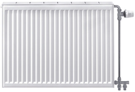 Compact All In paneelradiator 40x160cm type 21 1526watt 4 aansluitingen Staal Wit glans