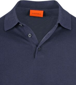 Compact Cotton Poloshirt Navy Donkerblauw - 3XL,L,M,S,XL,XXL