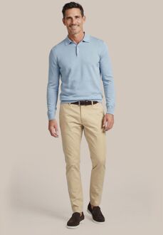 Compact Cotton Poloshirt Staal Blauw Lichtblauw - L,M,S,XL