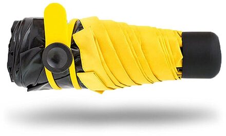 Compact Mini Reizen Paraplu Licht Gewicht Tiny Waterdicht Pocket Uv Regen Paraplu geel