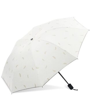 Compact Reizen Paraplu Draagbare Mini Winddicht Opvouwbare Paraplu Zon En Regen Paraplu Met 99% Uv-bescherming Voor Vrouwen Mannen Tieners wit Non Automatic