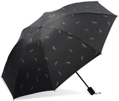Compact Reizen Paraplu Draagbare Mini Winddicht Opvouwbare Paraplu Zon En Regen Paraplu Met 99% Uv-bescherming Voor Vrouwen Mannen Tieners zwart Non Automatic