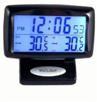 Compact Size Grote Lcd Display Auto Thermometer Hoge Nauwkeurigheid Wekker Voertuig Auto Thermometer Met Achtergrondverlichting