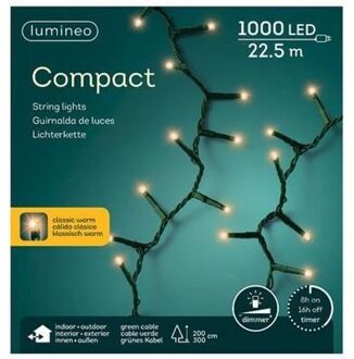 Compact Verlichting Klassiek Warm 22,5 m/1000 Lampjes Groen