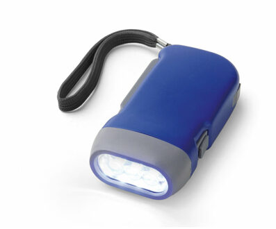 Compacte Knijpkat zaklamp - kunststof - blauw - 10 x 5 cm - Zaklampen