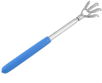 Compacte Telescopische Claw Rvs Massager Terug Scratcher Verstelbare Rug Krassen Massage Hand Claw Beschermende Stinger blauw
