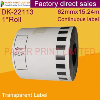 Compatibel Labels Clear Transparante Sticker Dk 22113 Dk-22113 Dk22113 Dk-2113 1 roll en 1 houder
