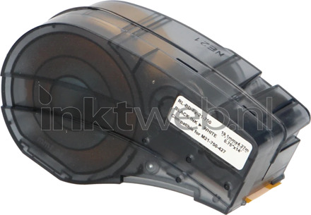 (compatible) Huismerk Brady M21-750-427 zwart op wit breedte 19.1 mm