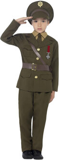 Compleet officieren kostuum voor kids 130-143 (7-9 jaar) - Carnavalskostuums Groen