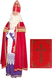 Compleet Sinterklaas kostuum inclusief boek - One size