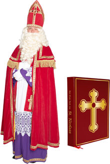 Compleet Sinterklaas kostuum inclusief boek - One size