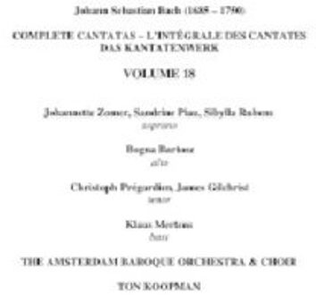 Complete Bach Cantatas Vol. 18