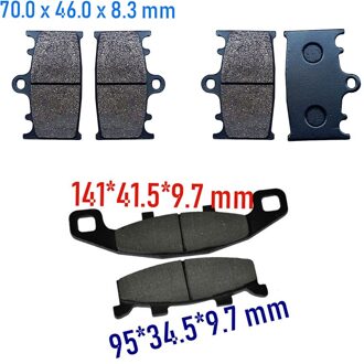 Complete Set Motorfiets Voor Remblokken Voor Kawasaki ZZR400 GPZ500S ZZR500 ZZR600 ZX6R ZX600 90-93 3paar