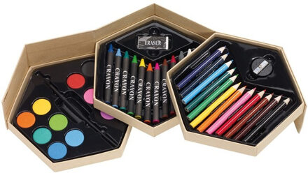Complete teken/schilderset doos 39-delig Multi