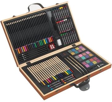 Complete tekenset in koffer - Potlodendozen Multikleur
